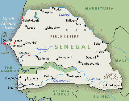 Senegal karte